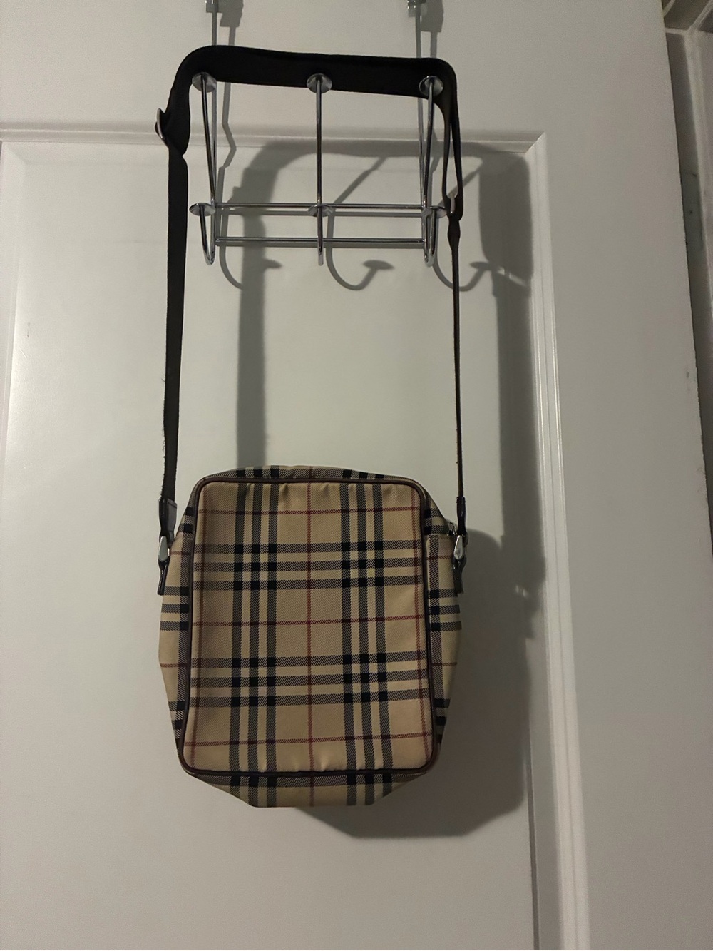 AUTHENTIC BURBERRY Crossbody Neutral Canvas Nova Check Pattern (INCLUDES COA) - Picture 4 of 16